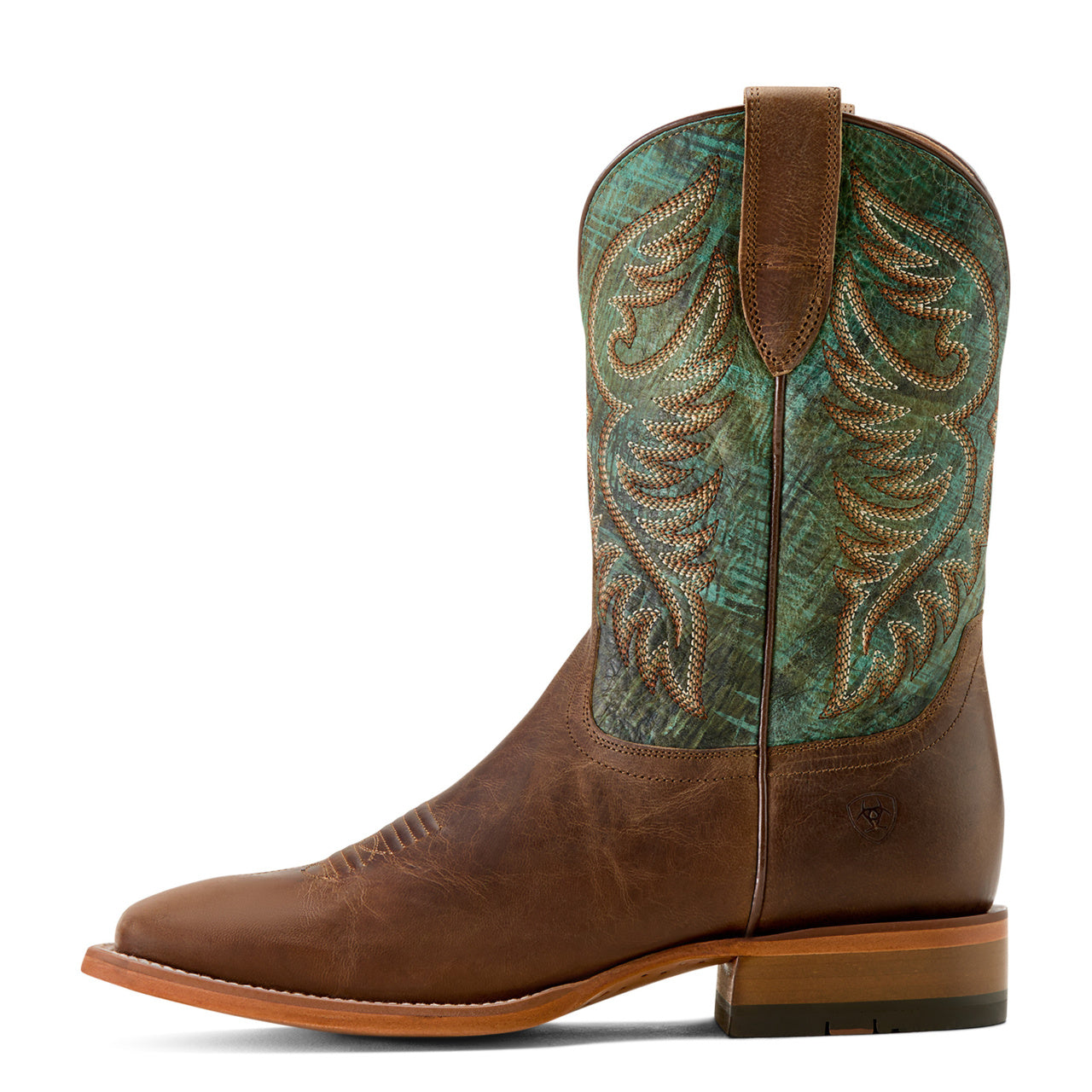 Ariat Men's Wiley Totally Tan & Roaring Turquoise Cowboy Boot 10064000