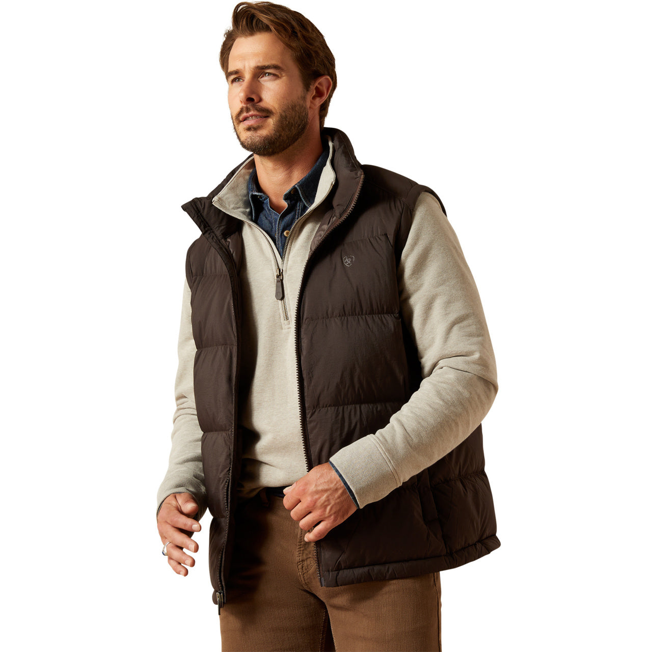 Ariat Men's UltraPuff Down Java Brown Vest 10062381