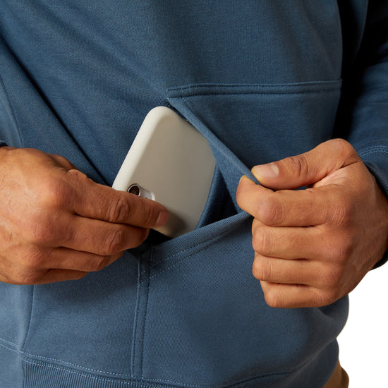 Ariat Men's Rebar Orion Blue Graphic Hoodie 10062528