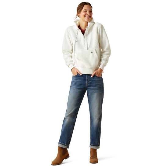 Ariat Ladies Orinda Star White Half Zip Hoodie 10062366