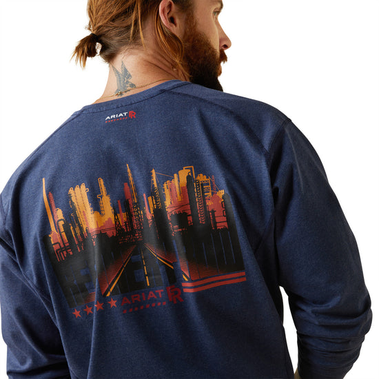 Ariat Men's FR Air Refinery Row Graphic Henley Top 10043776