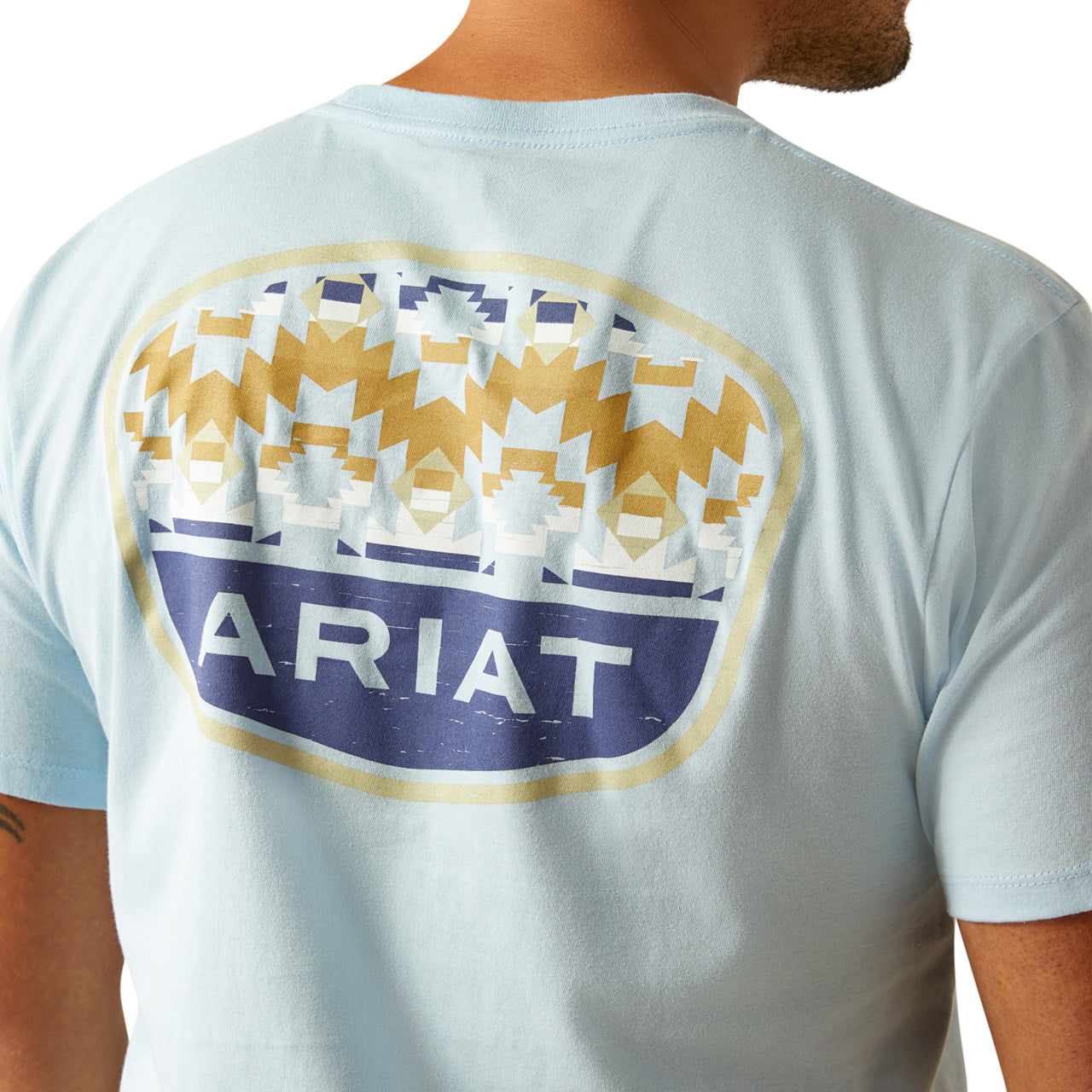 Ariat Men's Ogden Valley Badge Light Blue T-Shirt 10058898