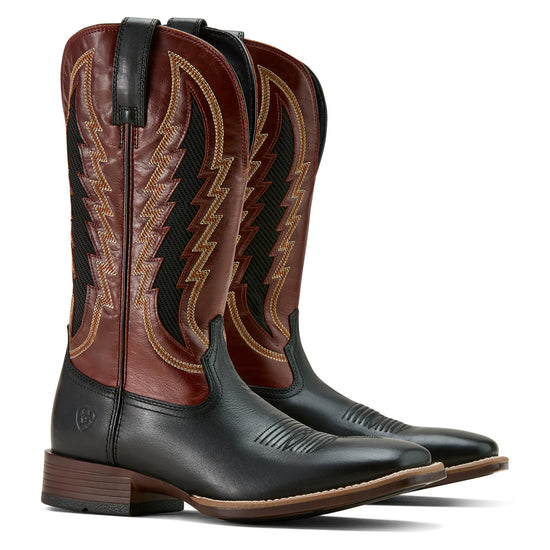 Ariat Men's Dakota VentTEK Supple Black Wide Square Toe Cowboy Boots 10061162