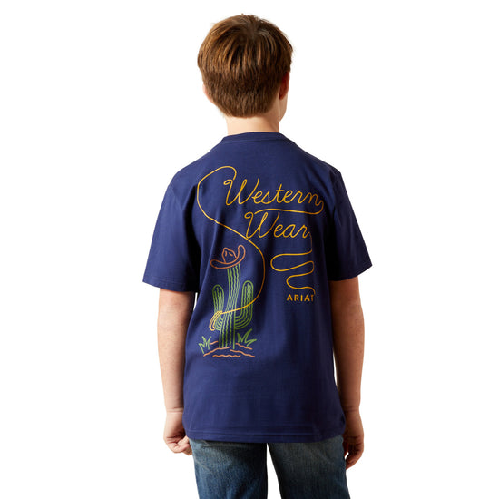Ariat Youth Boy's Neon Cactus Medieval Blue T-Shirt 10065977
