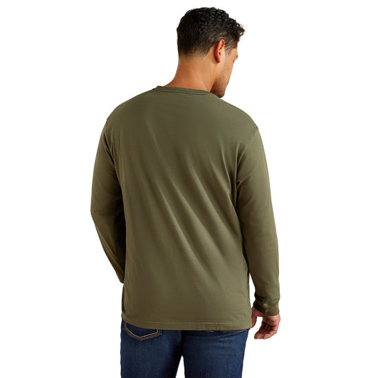 Ariat Men's Rebar Cotton Strong Standard Logo Pocket Grape Leaf T-Shirt 10062758