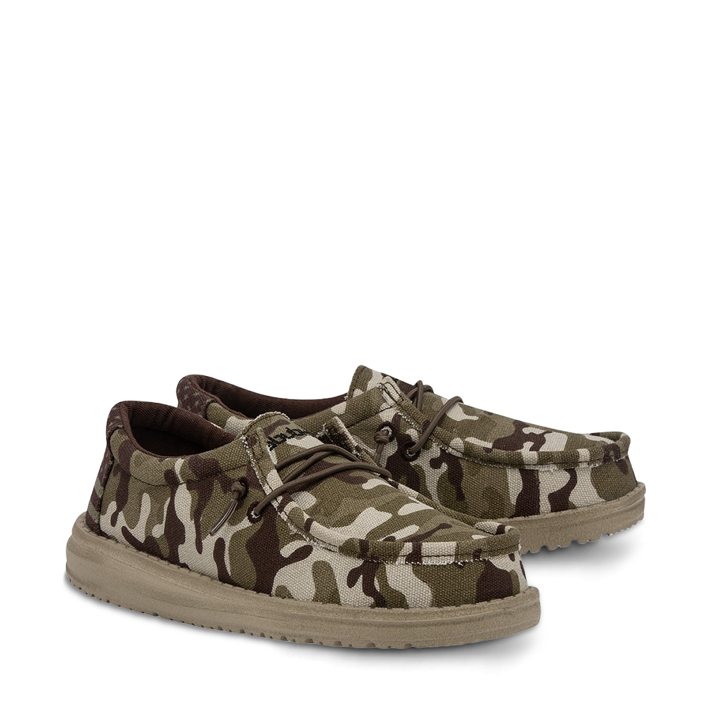 Hey Dude Boy's Wally Youth Camo Flag Slip On Shoes 130137037