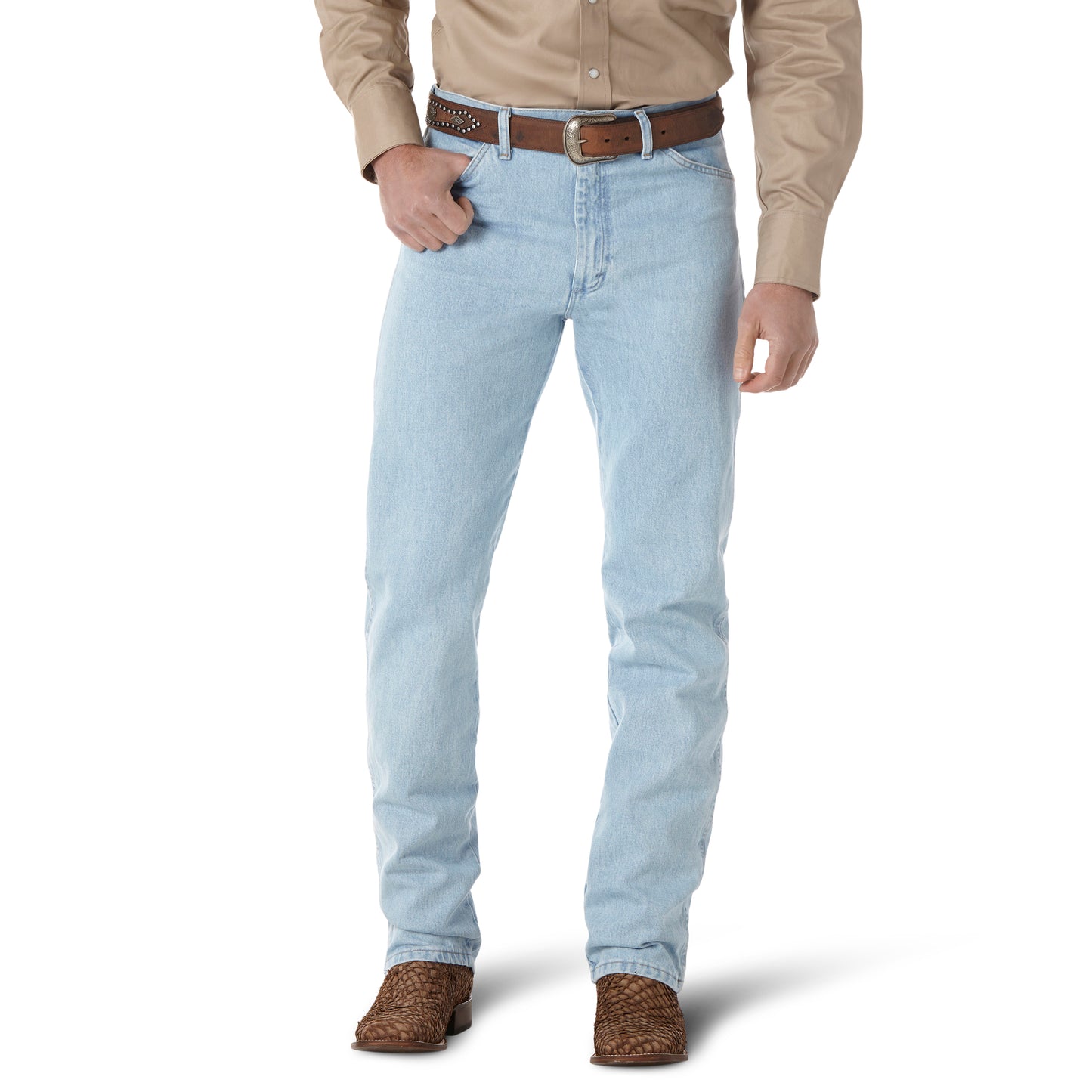 Wrangler Men's Bleach Cowboy Cut Original Fit Jeans 13MWZGH