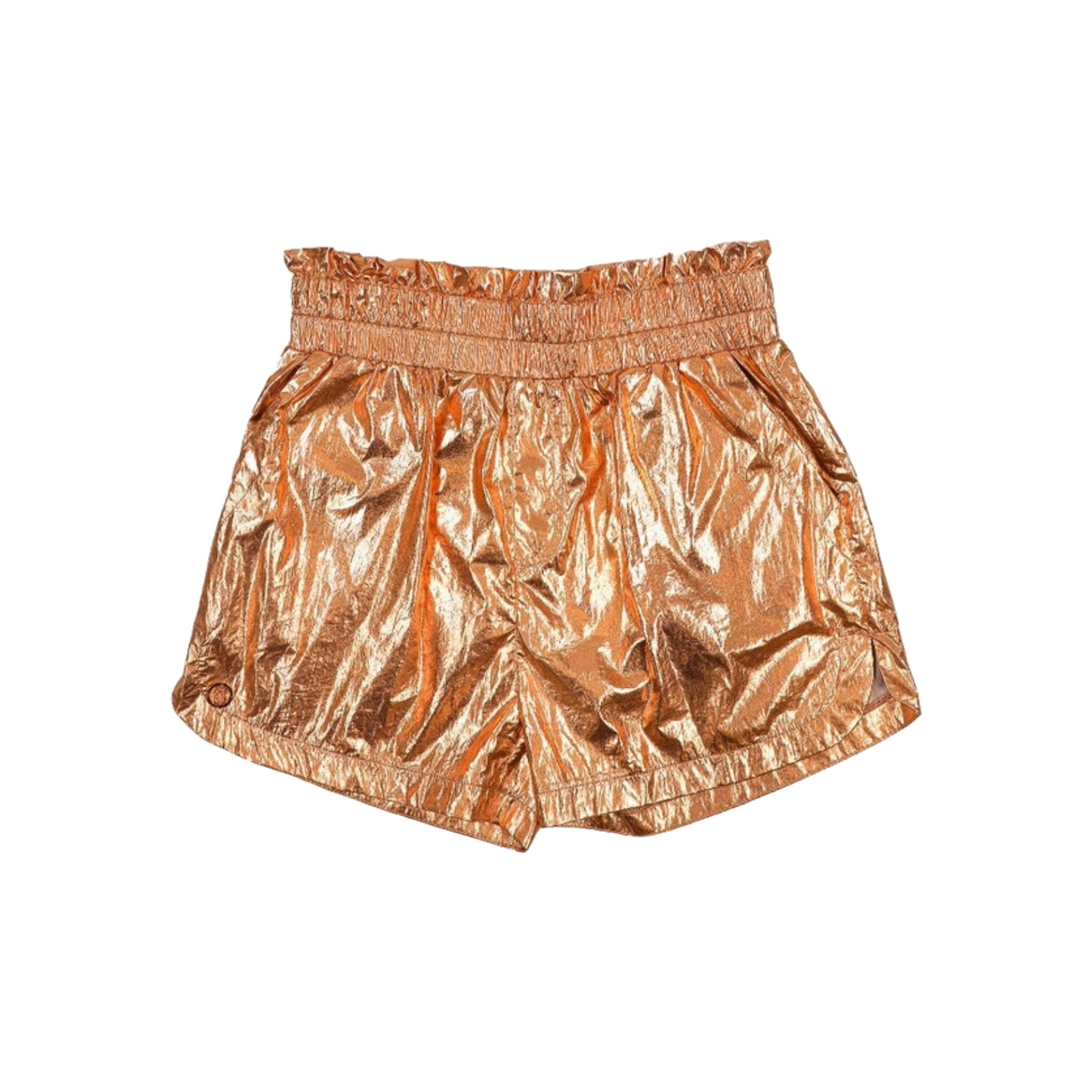 Simply Southern Ladies Gold Metallic Shorts 0124-SHORT-MTLC-GOLD