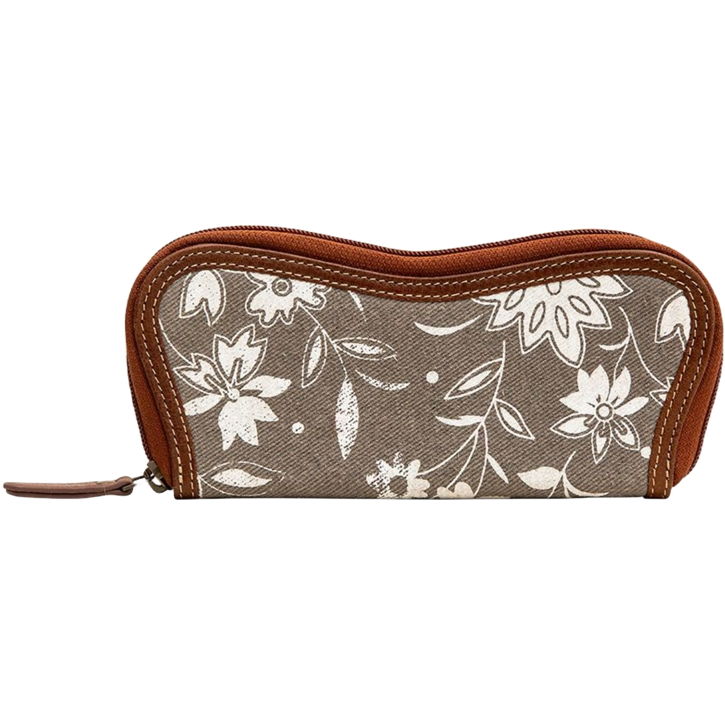 Myra Bag Ladies Floppy Floral Brown Sunglasses Case S-7013