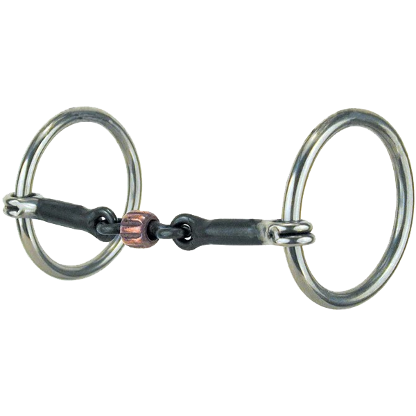 Reinsman Stage A Traditional Heavy Loose Ring with Copper Roller Snaffle 5"