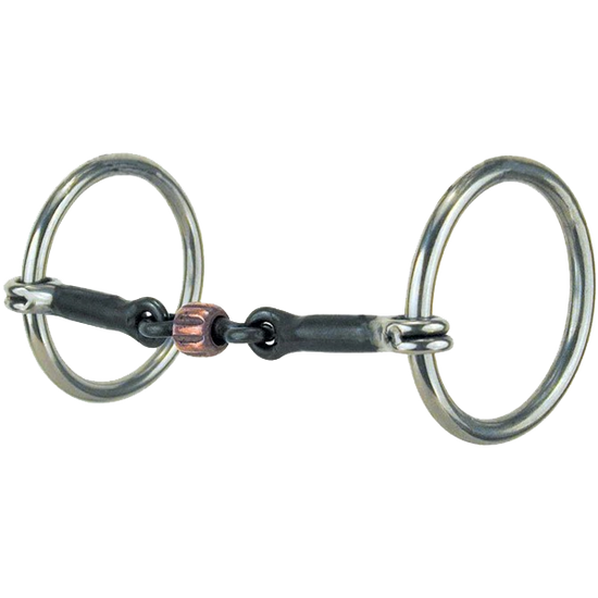 Reinsman Stage A Traditional Heavy Loose Ring with Copper Roller Snaffle 5"