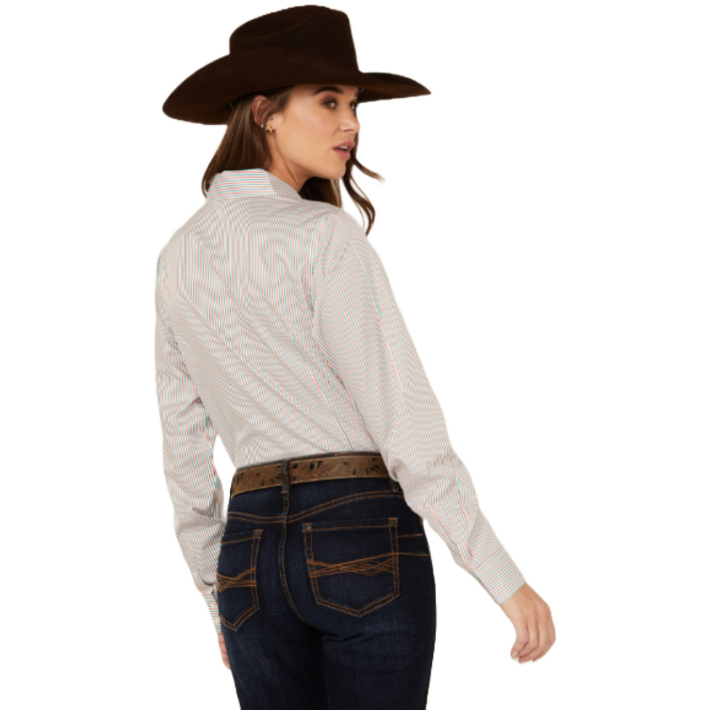 Cinch Ladies Multi Color Striped Long Sleeve Shirt MSW9164221