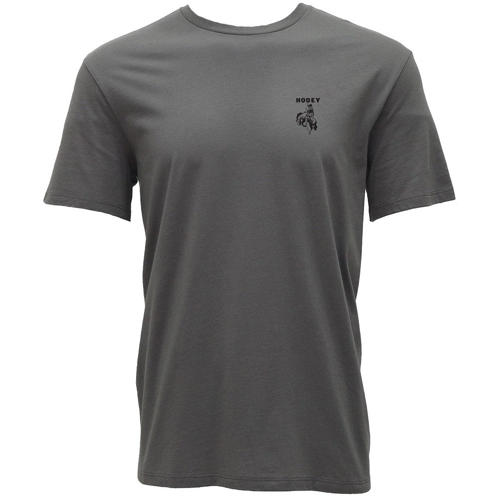 Hooey Men's Lucky Rider Steel Grey Short Sleeve T-Shirt HT1886DKGY