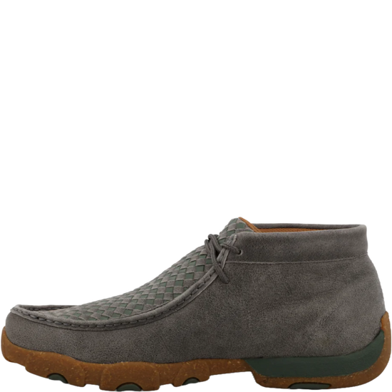 Twisted X Men's Chukka Driving Moc Grey & Olive Casual Shoes MDM0094