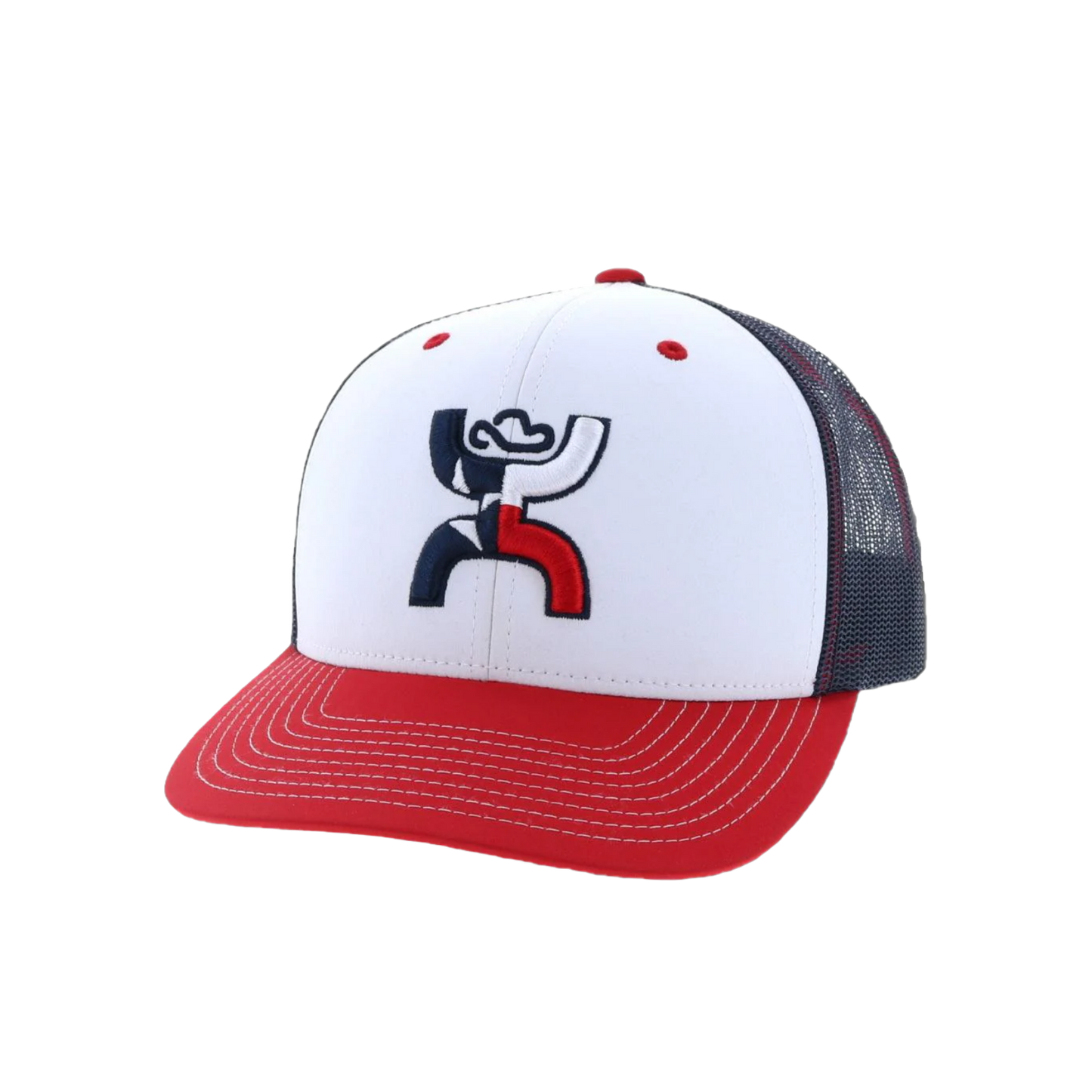 Hooey Texican White & Blue Trucker Cap 1909T-WHBL