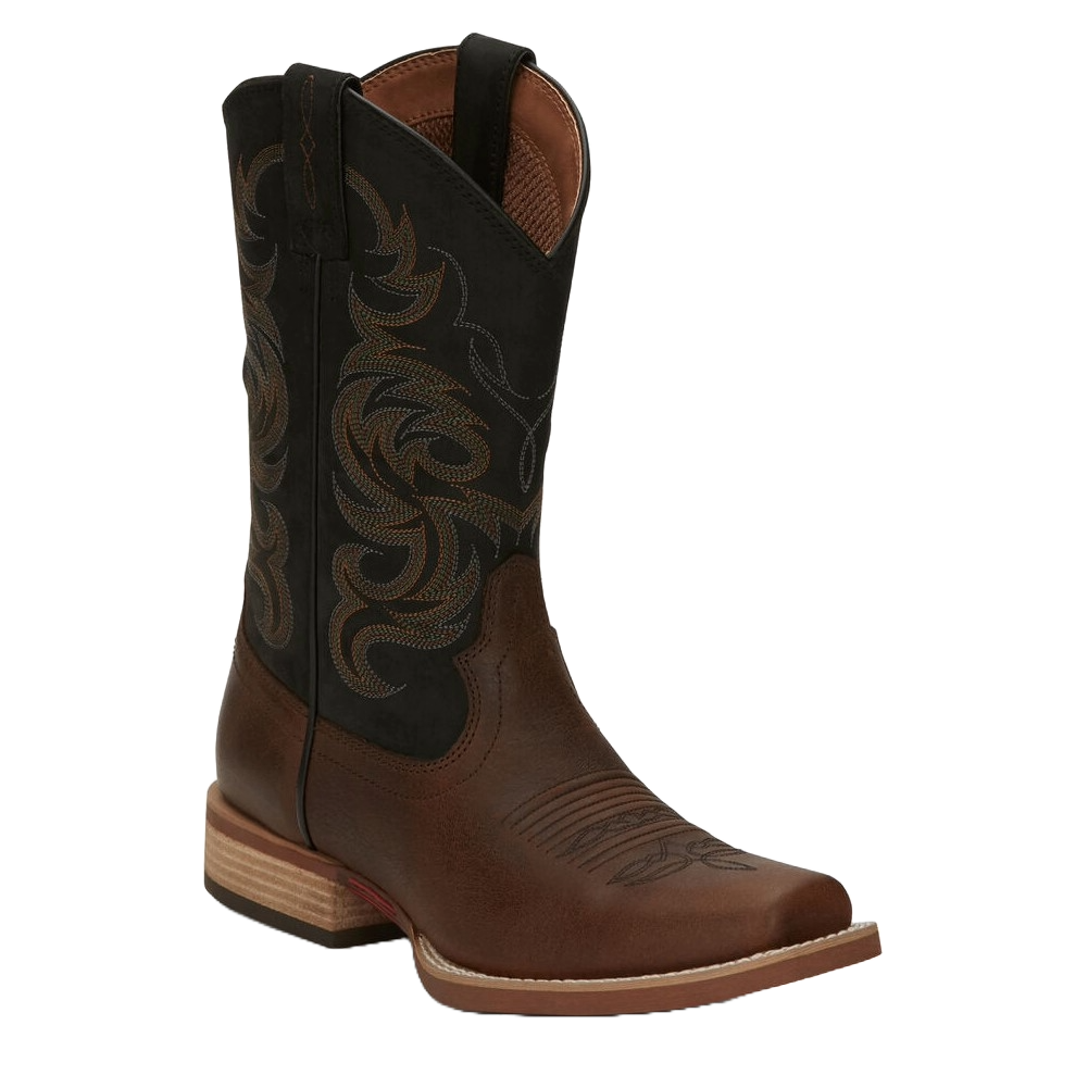 Justin Men's Cowman Western Brown Square Toe Boots 7313