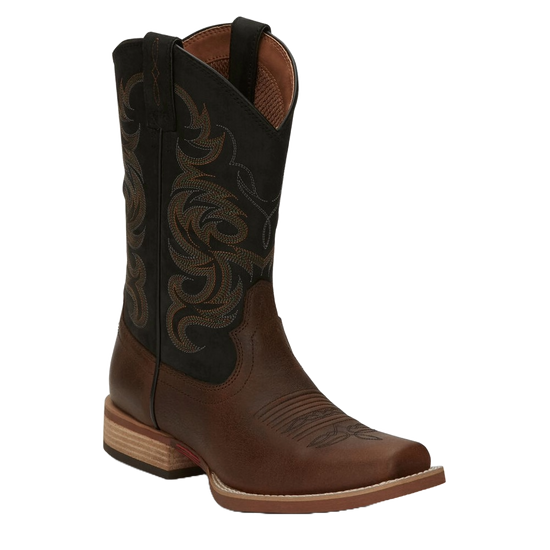 Justin Men's Cowman Western Brown Square Toe Boots 7313