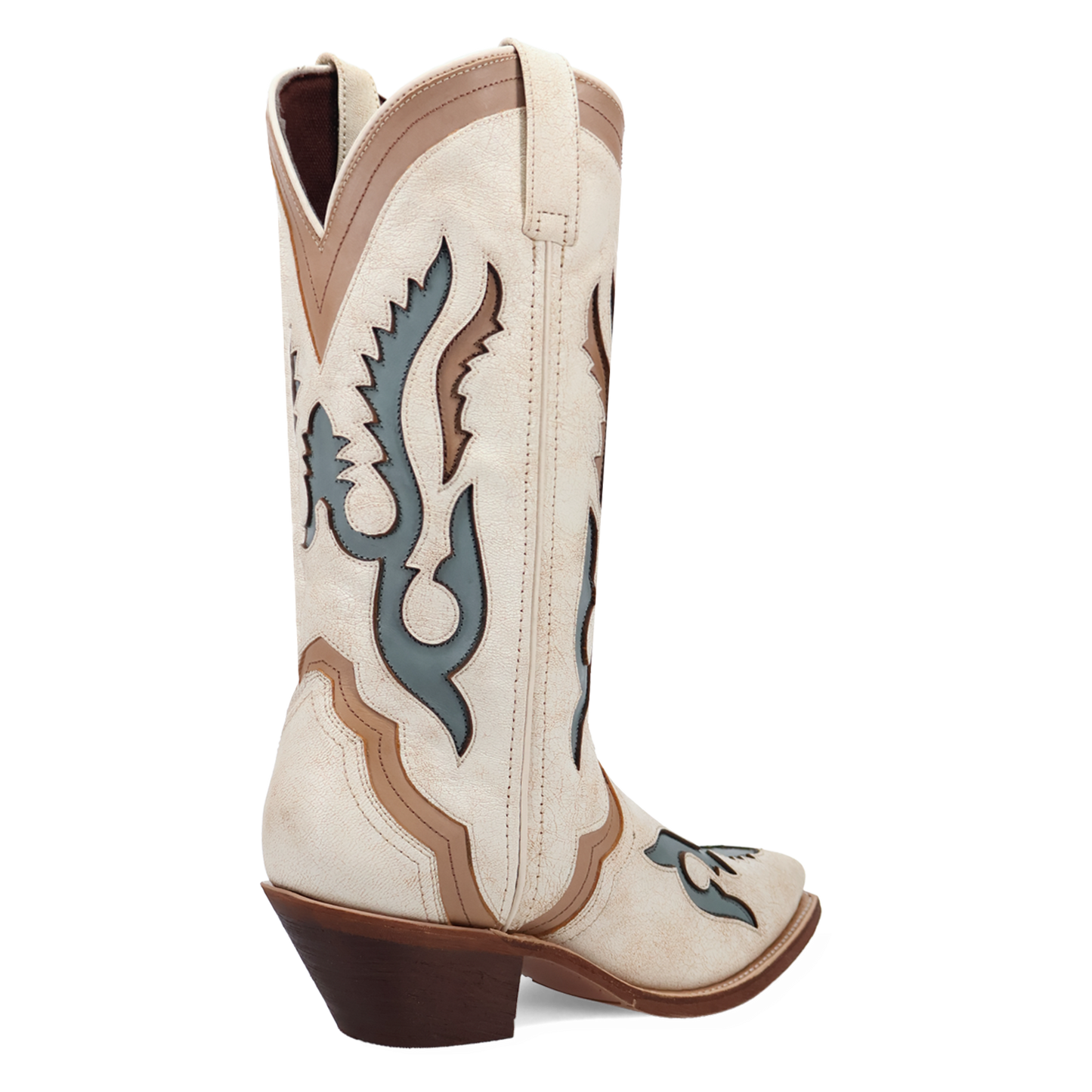 Laredo Ladies Honky-Tonk Halo Off White Leather Western Boot 20083