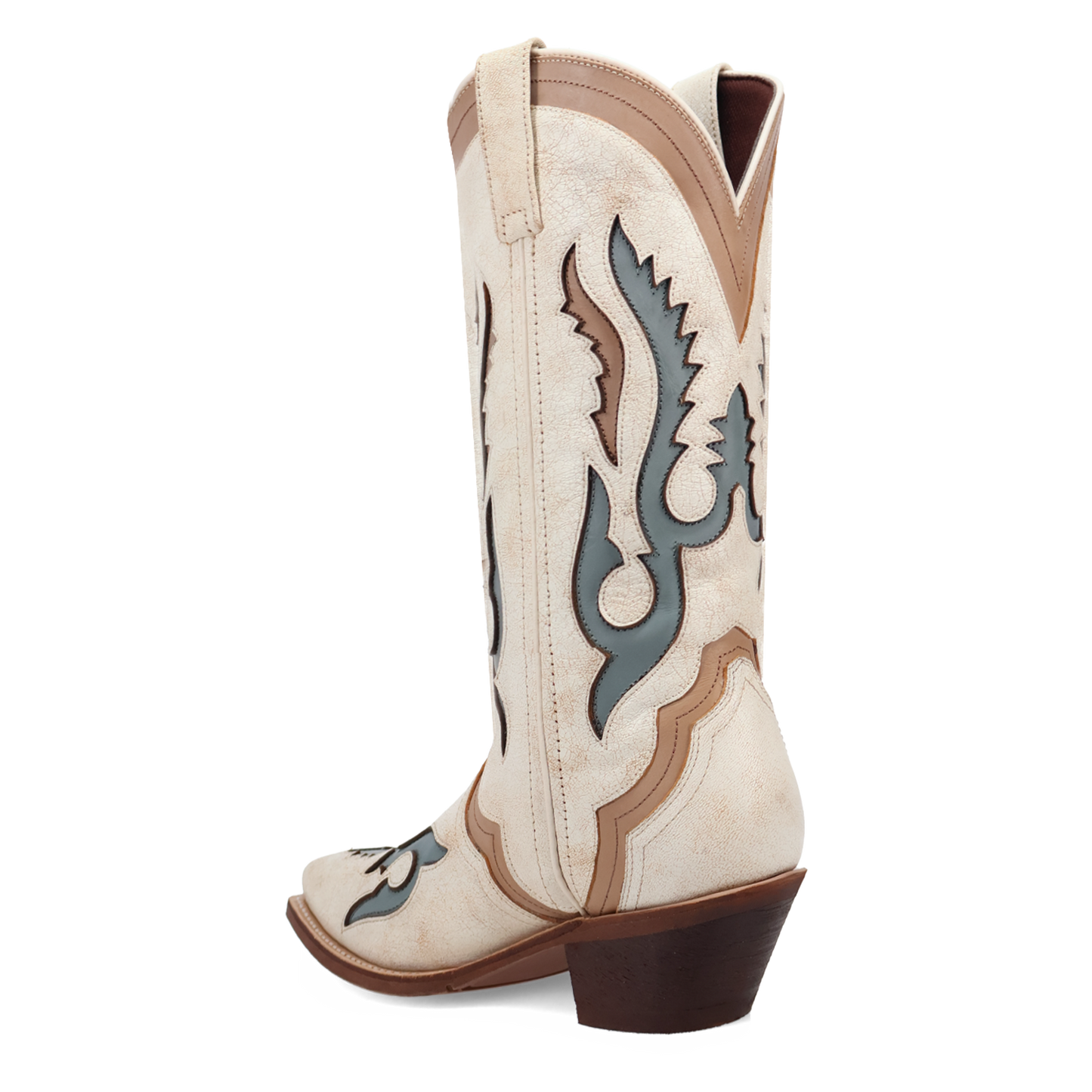 Laredo Ladies Honky-Tonk Halo Off White Leather Western Boot 20083