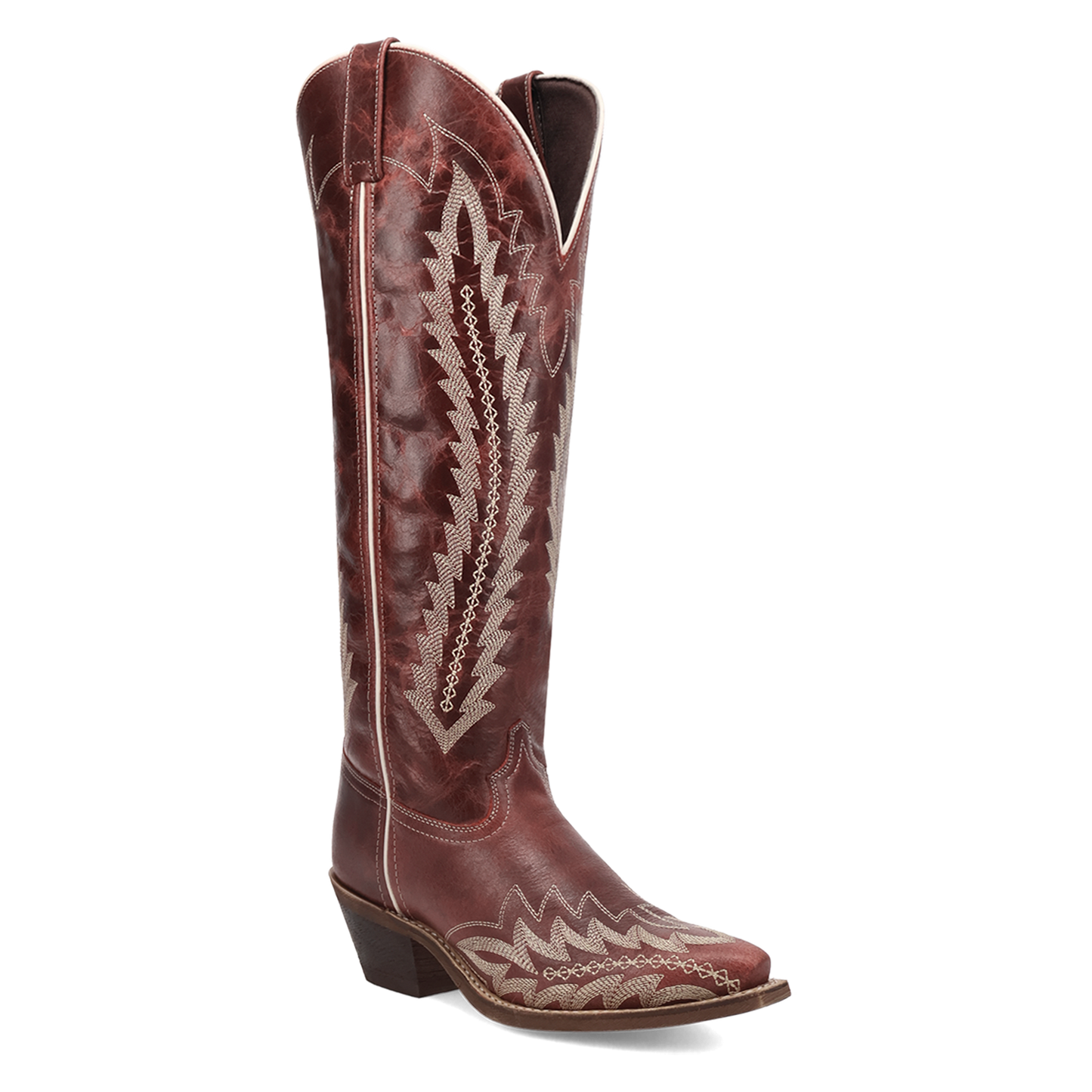 Laredo Ladies Roxelle Wide Calf Red Leather Western Tall Boot 20090WC