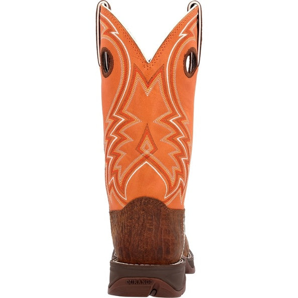 Durango Men's Rebel Cedar Bark & Monarch Orange Square Toe Boots DDB0392