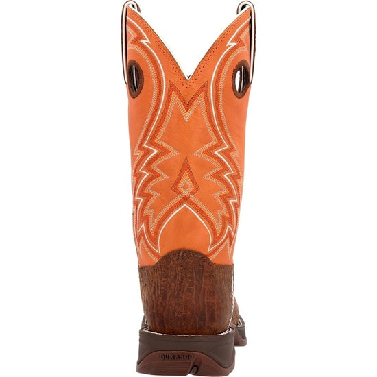 Durango Men's Rebel Cedar Bark & Monarch Orange Square Toe Boots DDB0392