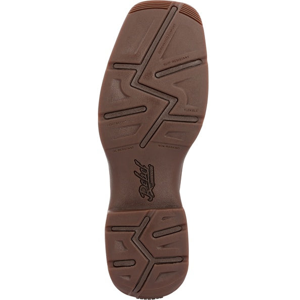 Durango Men's Rebel Cedar Bark & Monarch Orange Square Toe Boots DDB0392