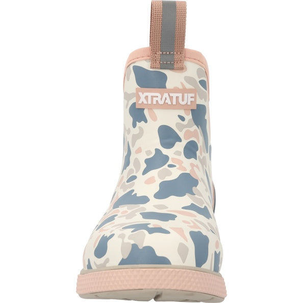 XtraTuf Ladies Outdoor 6" Ivory Duck Camo Sport Ankle Deck Boot XADSWDC4