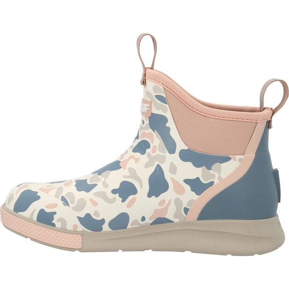 XtraTuf Ladies Outdoor 6" Ivory Duck Camo Sport Ankle Deck Boot XADSWDC4
