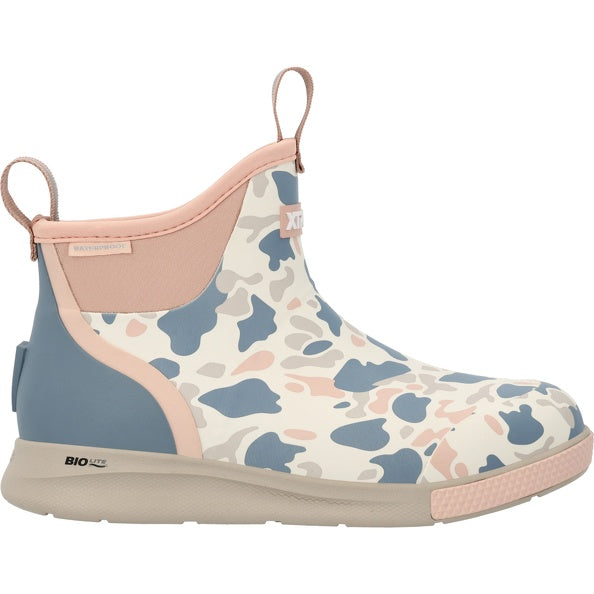 XtraTuf Ladies Outdoor 6" Ivory Duck Camo Sport Ankle Deck Boot XADSWDC4