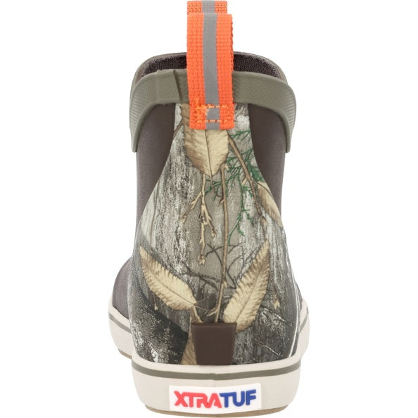XTRATUF Kid's Camo 4" Outdoor Dark Brown & Realtree Edge Deck Boot XKABRT90