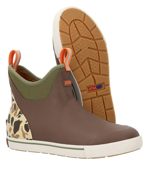 XtraTuf Men's Outdoors 6" Brown Fleece Lined Ankle Deck Boot XMADBC90