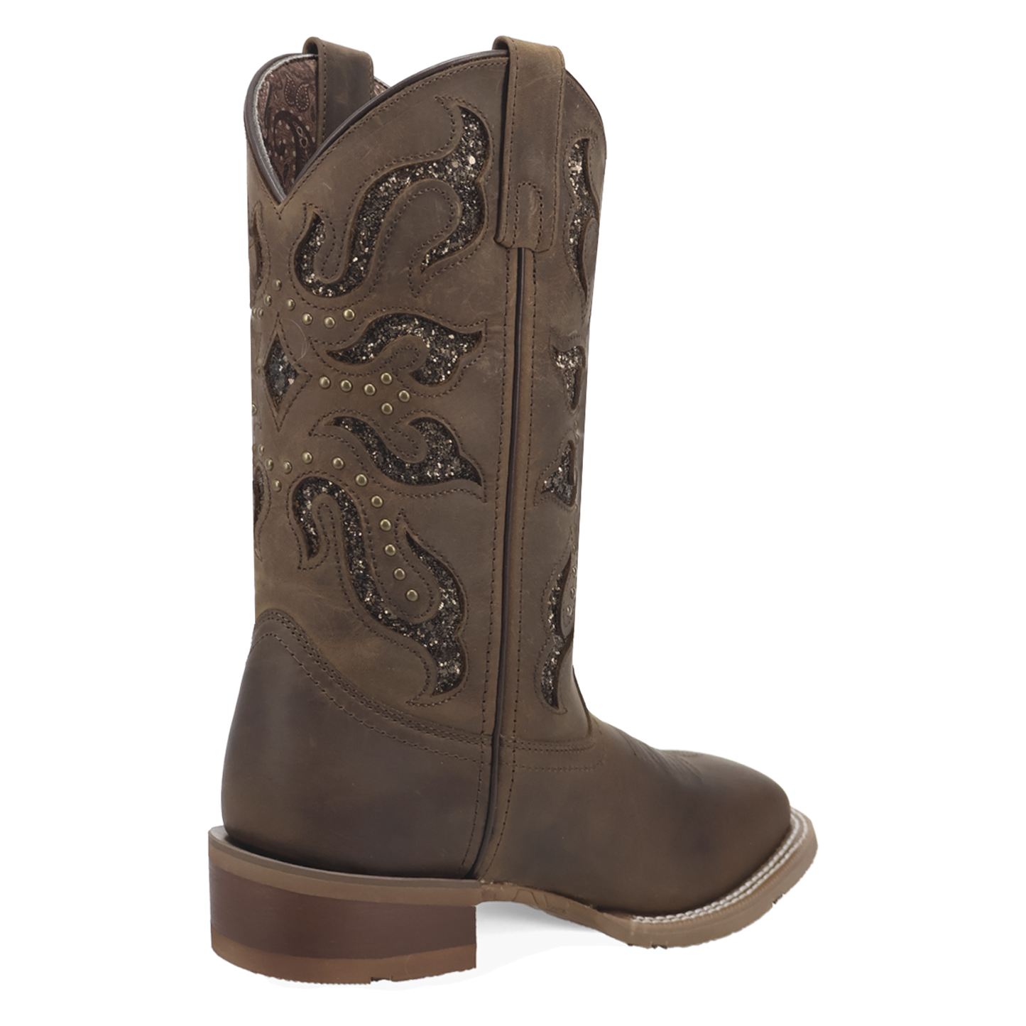 Laredo Ladies Lonestar Brown Lace Leather Western Boot 2034