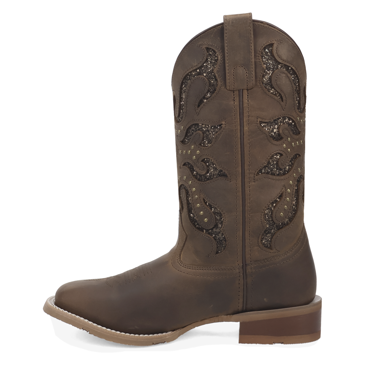 Laredo Ladies Lonestar Brown Lace Leather Western Boot 2034