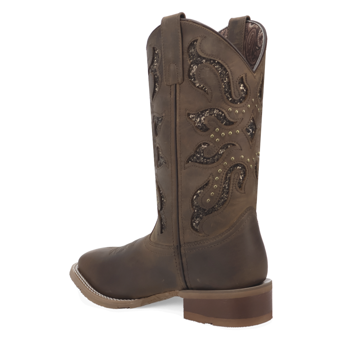 Laredo Ladies Lonestar Brown Lace Leather Western Boot 2034
