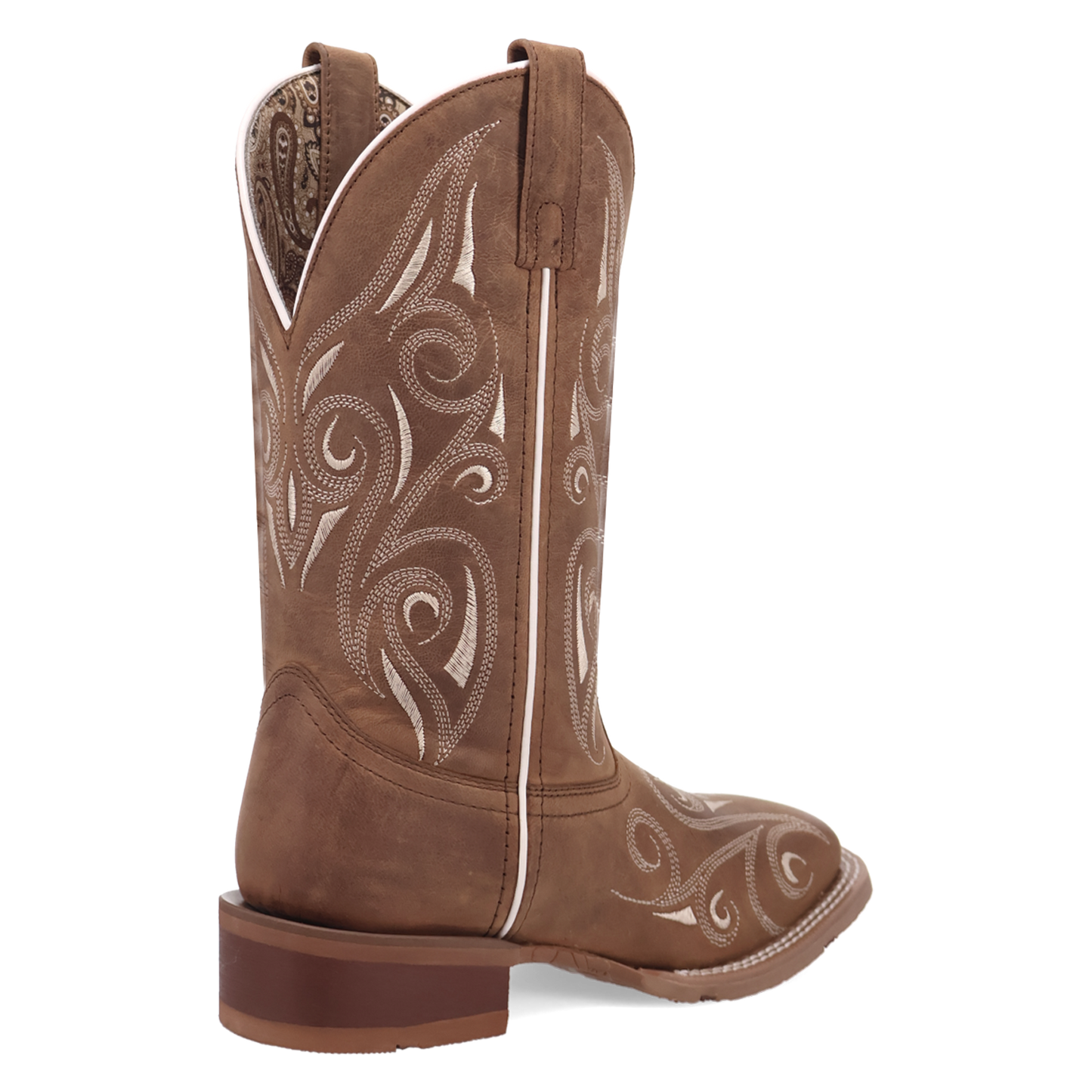 Laredo Ladies Spurred Tan Leather Western Boot 2038