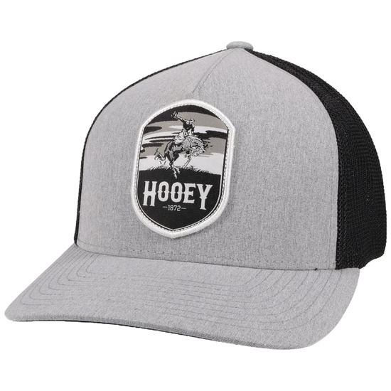 Hooey Men's "Cheyenne" Grey and Black Flexfit Hat 2144GYBK