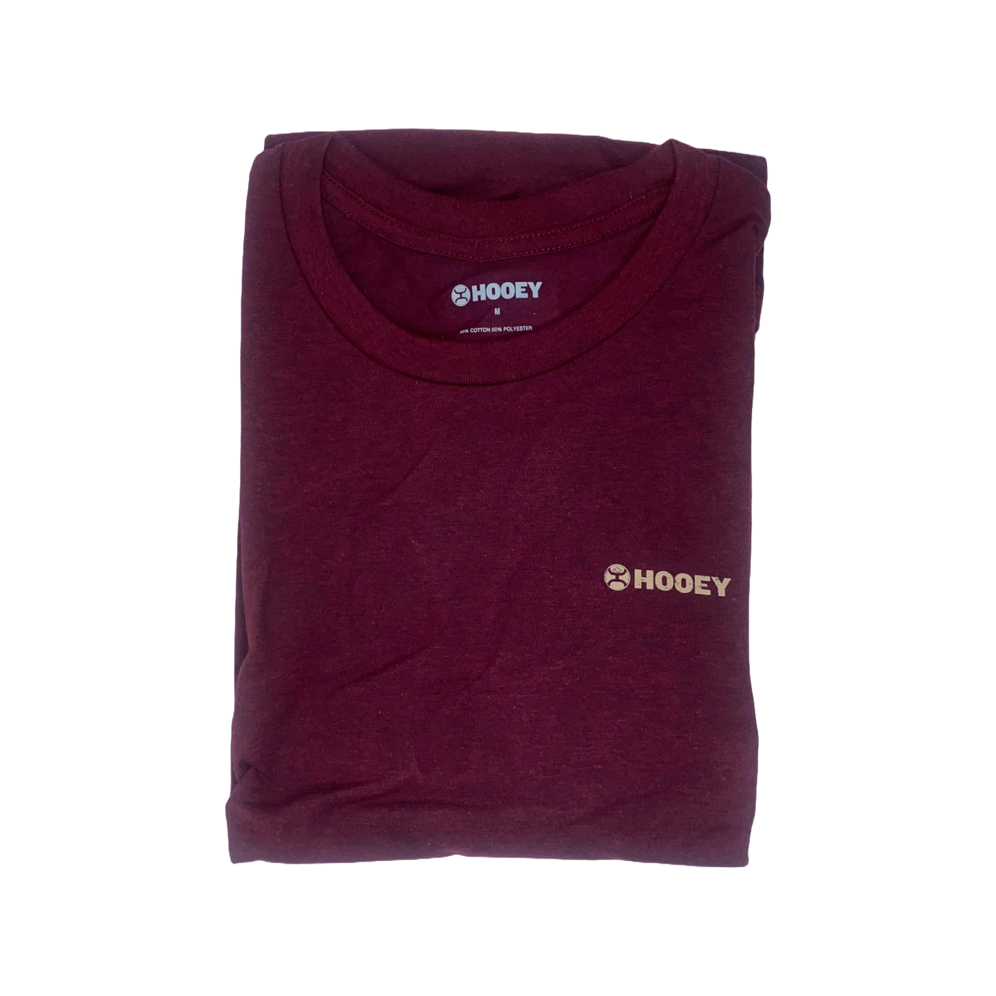 Hooey Men's "WESTERN OG" Graphic Logo Heather Cranberry T-Shirt HT1711MA