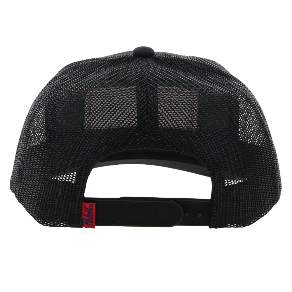 Hooey® Men's Pabst Blue Ribbon 5-panel Black Trucker Cap 2273T-BK