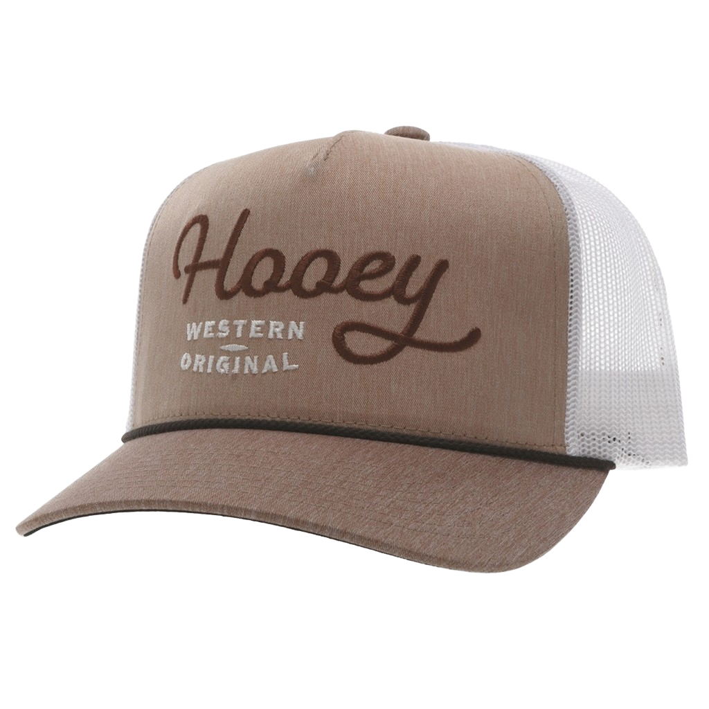 Hooey OG Graphic Tan & White Trucker Cap 2460T-TNWH