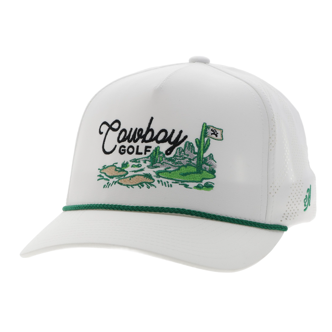 Hooey Men's Cowboy Golf White Trucker Hat 2517T-WH