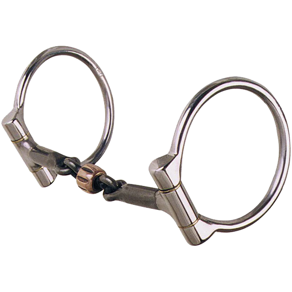 Reinsman Stage A Offset Dee with Copper Roller Snaffle 5"