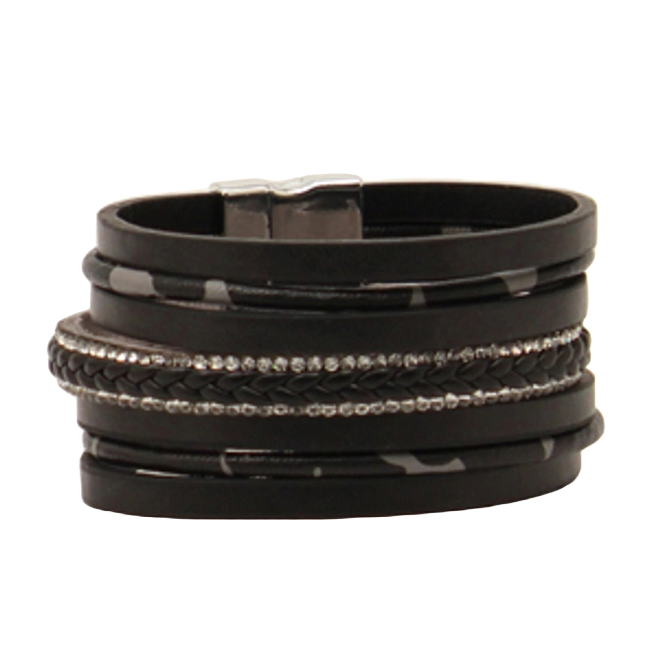 Blazin Roxx Western Black Multi Wrap Bracelet 3051301