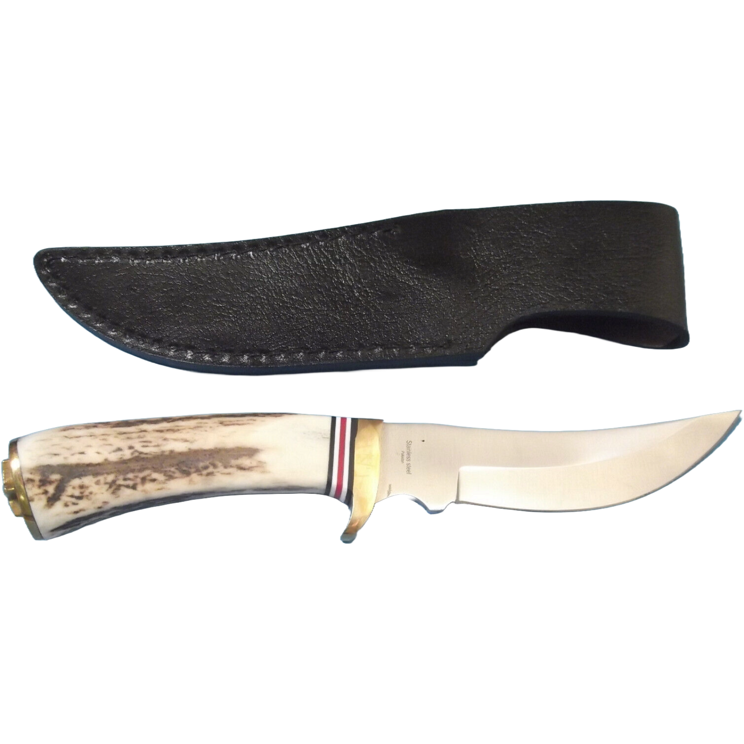 Circle SH Steel Stag Mountain Hunter Knife & Sheath SS-7005