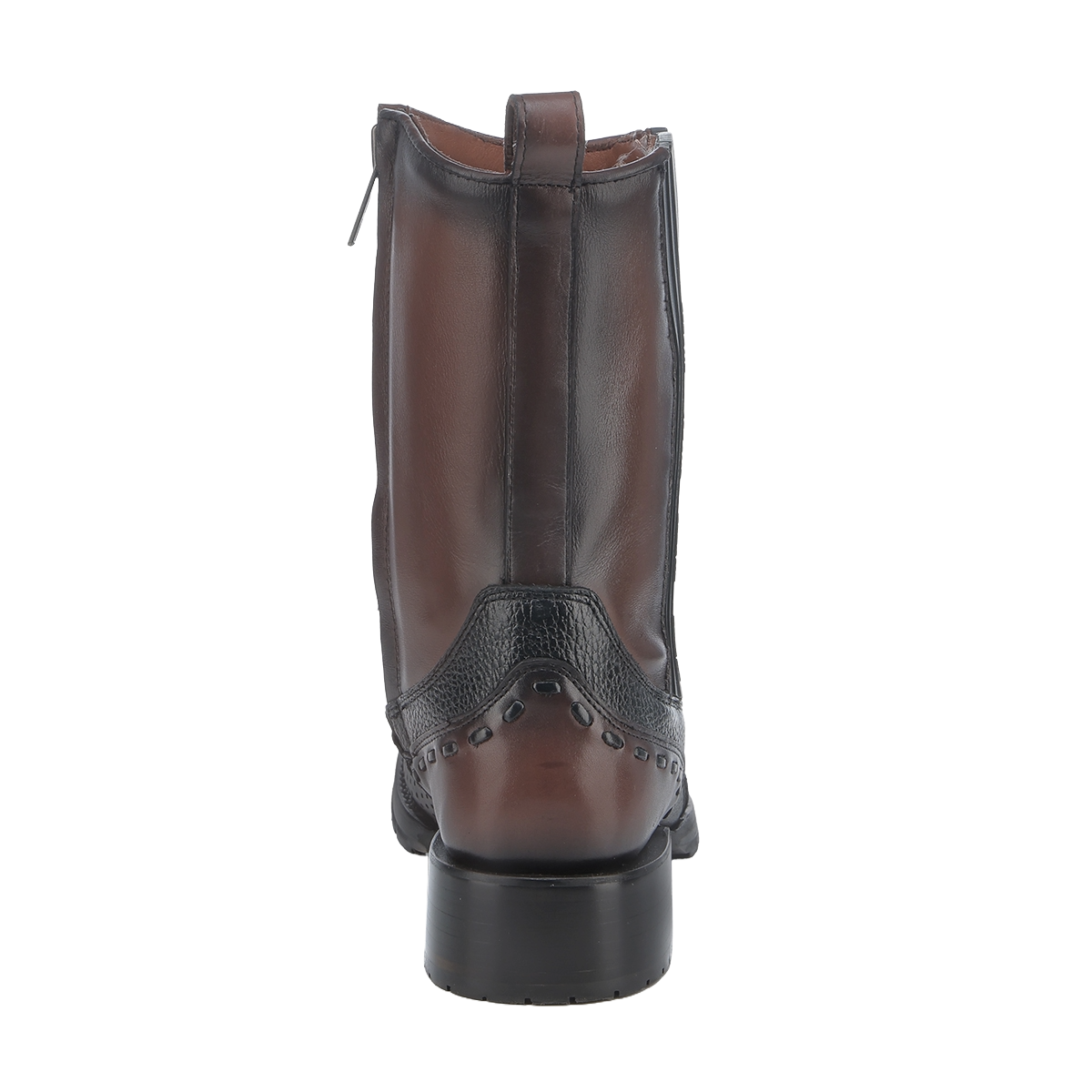 Cuadra Men's Chocolate Laser & Woven Zip Up Leather Boots CU942