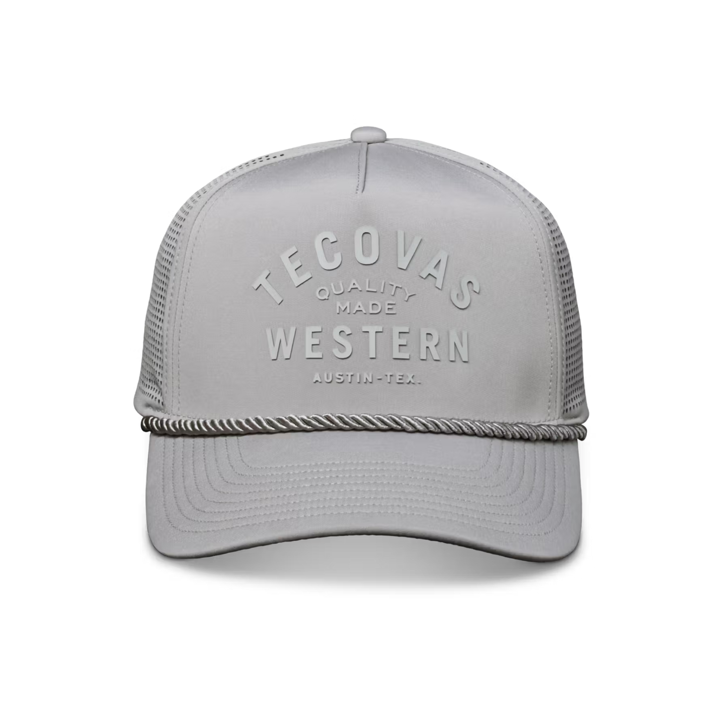 Tecovas Men's Quality Made Performance Light Grey Trucker Cap 30410GRY