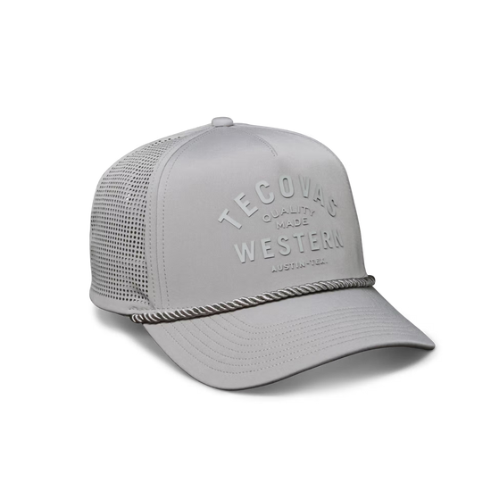Tecovas Men's Quality Made Performance Light Grey Trucker Cap 30410GRY