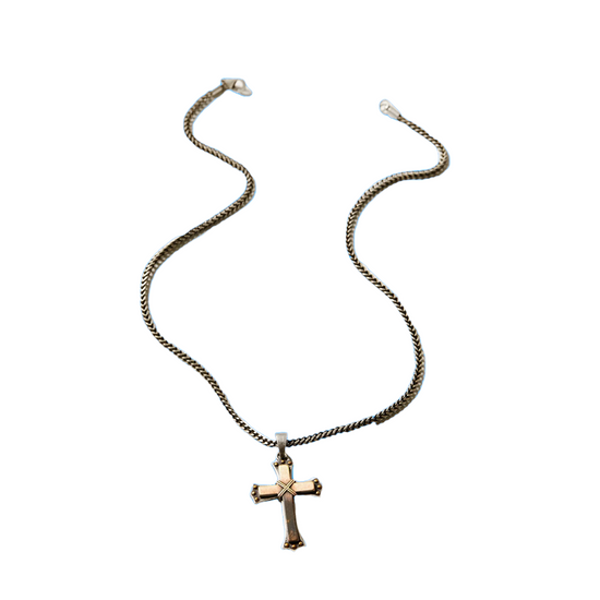 Twister® Antique Silver Cross Necklace 32136