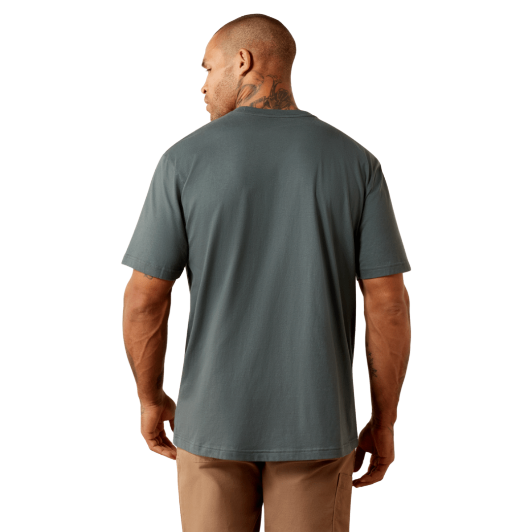 Ariat Men's Rebar Steel Green Cotton Strong Standard Pocket T-Shirt 10078981