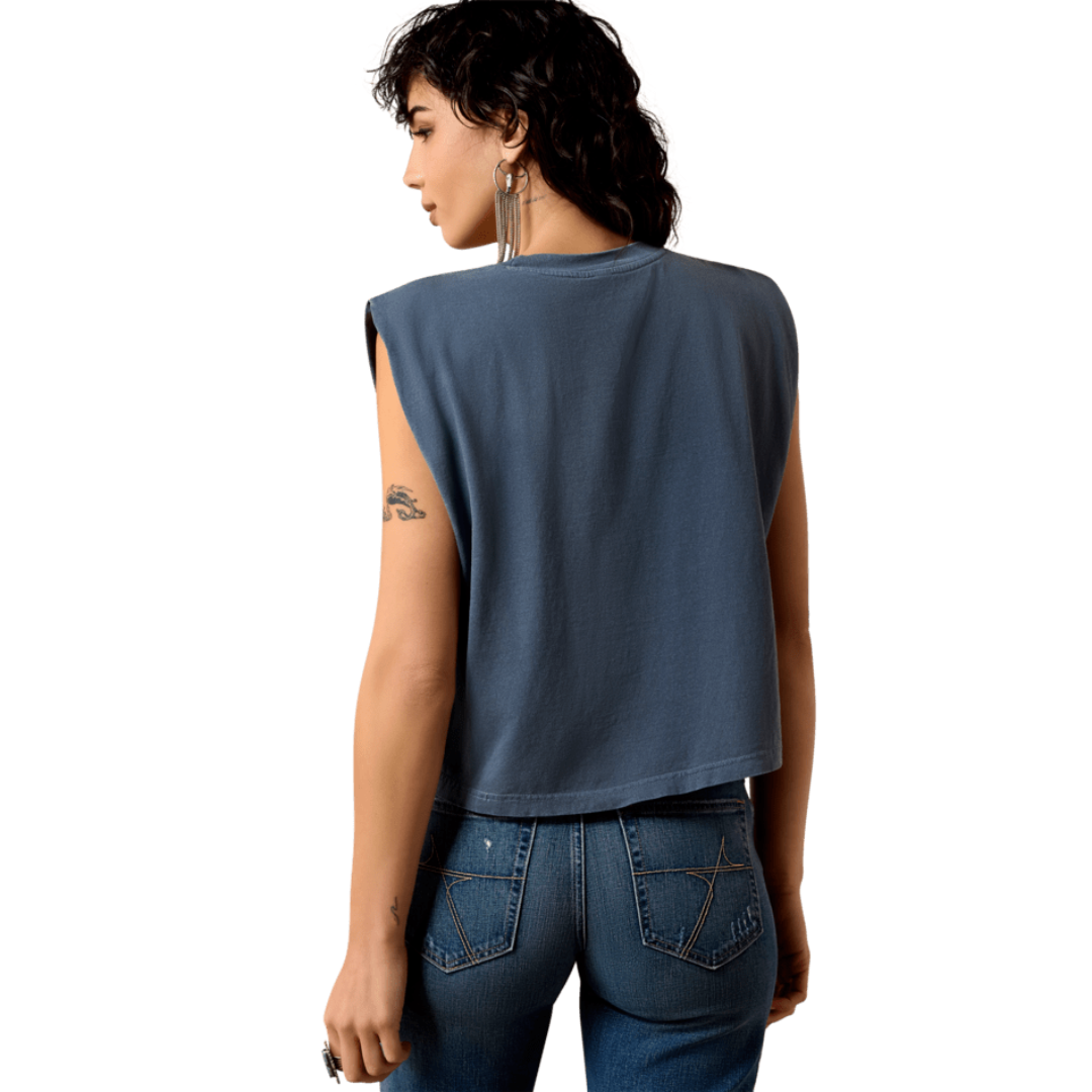 Ariat Ladies Lakeside Geo Faded Navy T-Shirt 10082167